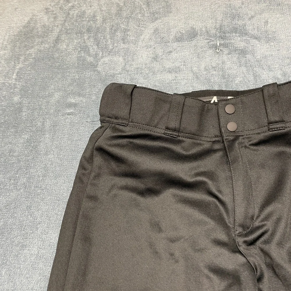 Adidas Climalite Baseball Pants Mens Small Black Flat Front Straight Leg Sports